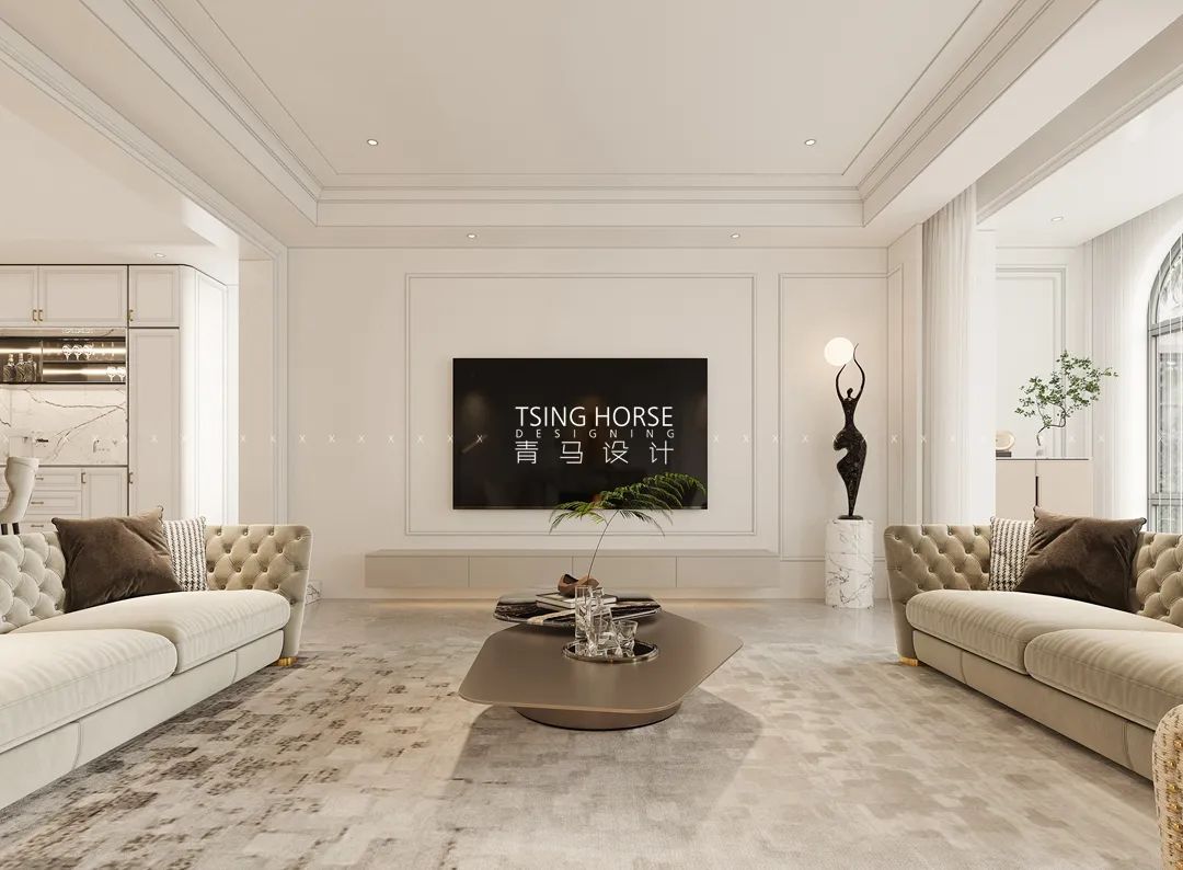 龙湖双珑原著简约法式诗意居所丨中国西安丨青马别墅空间设计-25