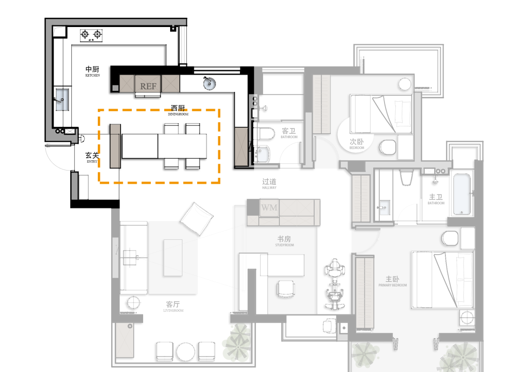 138㎡原木风舒适家丨造梦家施工-22