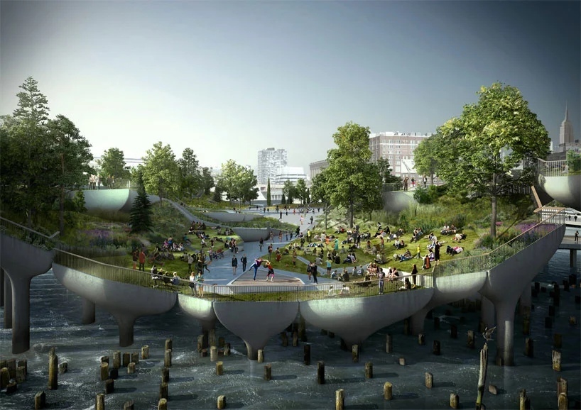 纽约水上混凝土“花盆”公园丨巴林哈德丨Heatherwick studio与马修·尼尔森景观团队-10