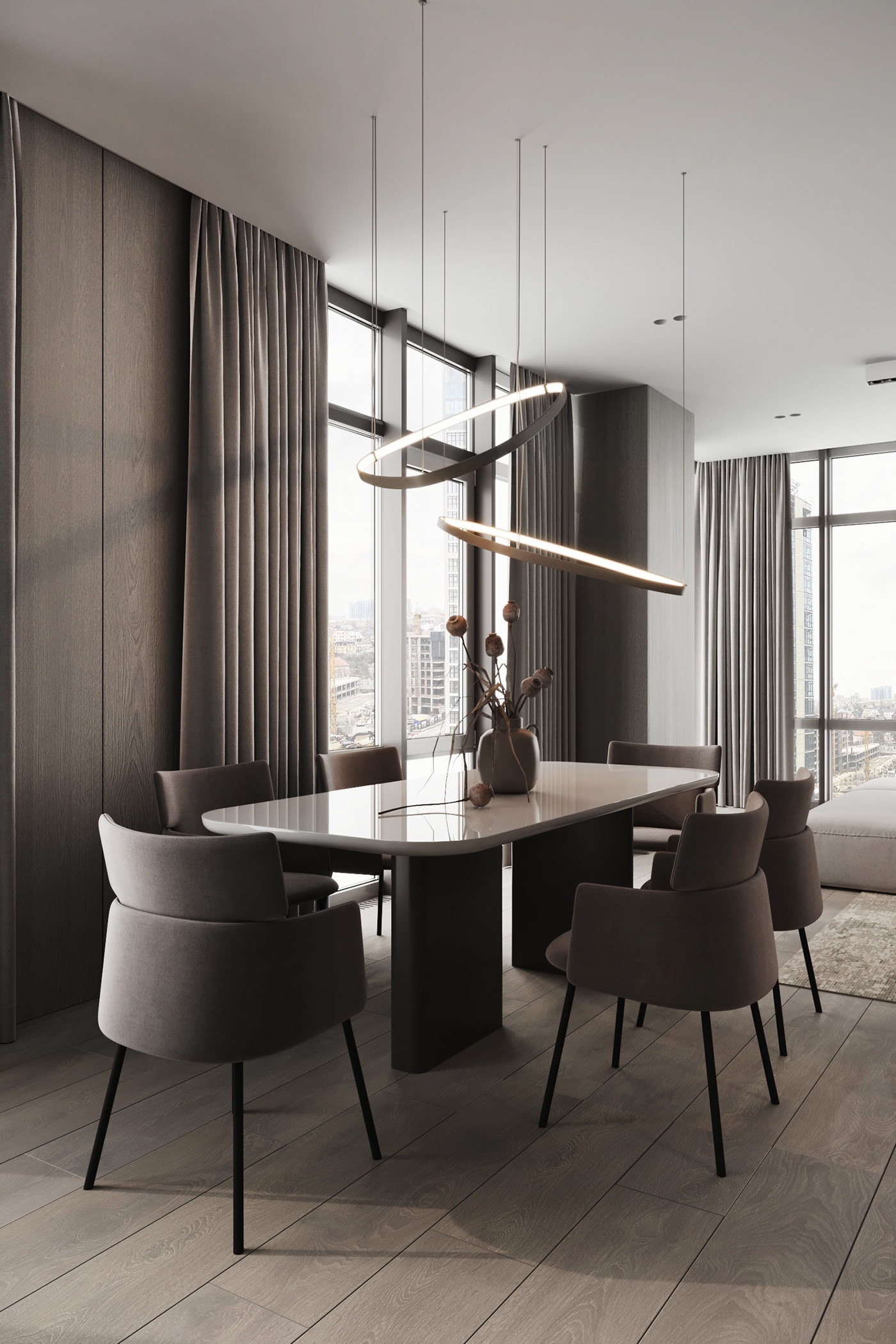 ArtPartner /亚麻+灰褐色的高级空间-1