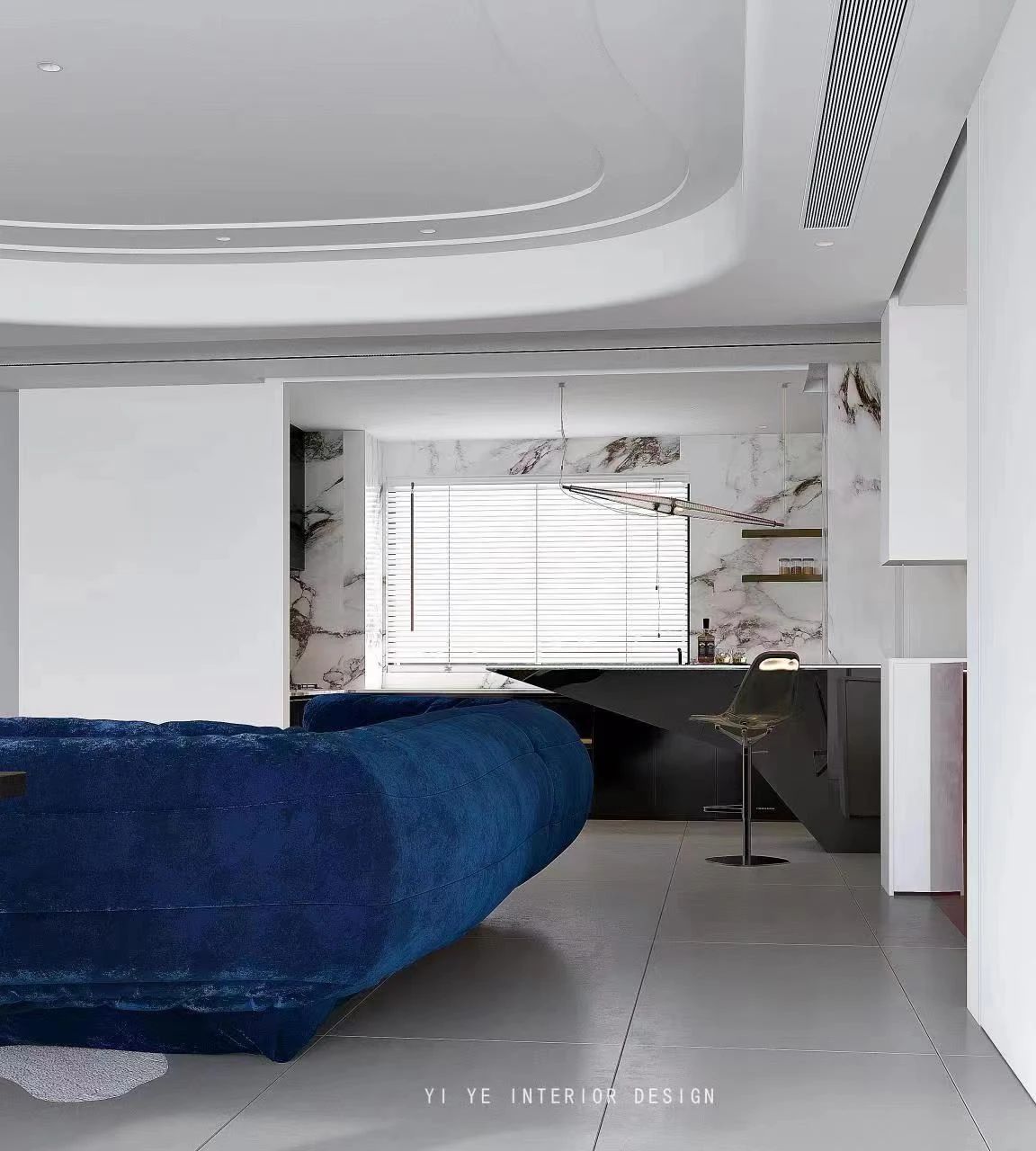 仁恒溪云雅苑 320m² 现代简约设计丨一野设计-0