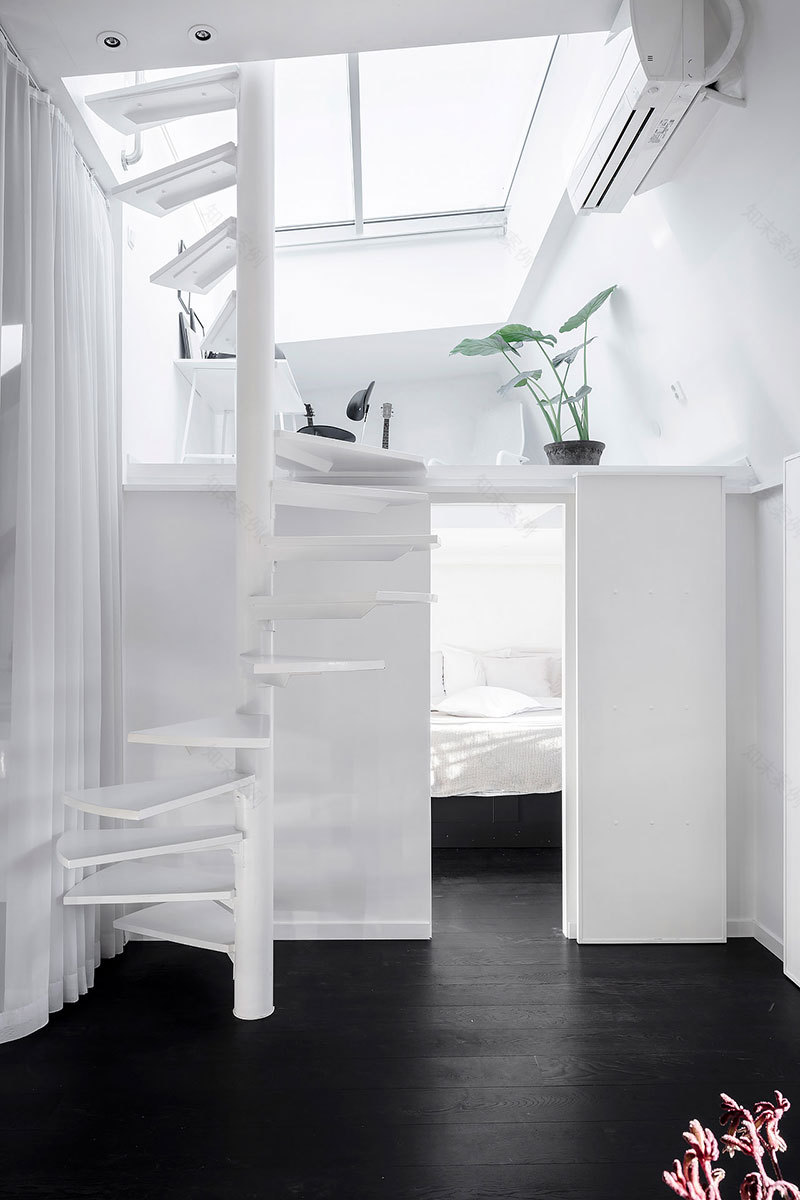 斯德哥尔摩屋顶公寓——黑白浪漫空间-16