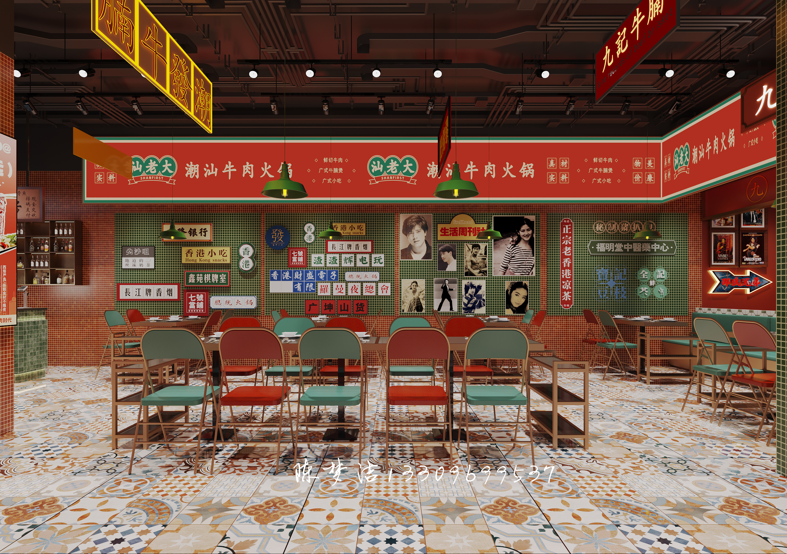 港式牛肉火锅店--餐饮空间-7