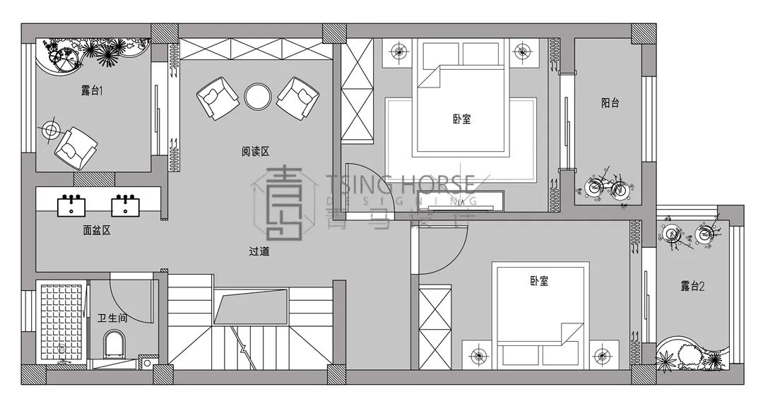 红豆美墅丨青马别墅空间设计-41