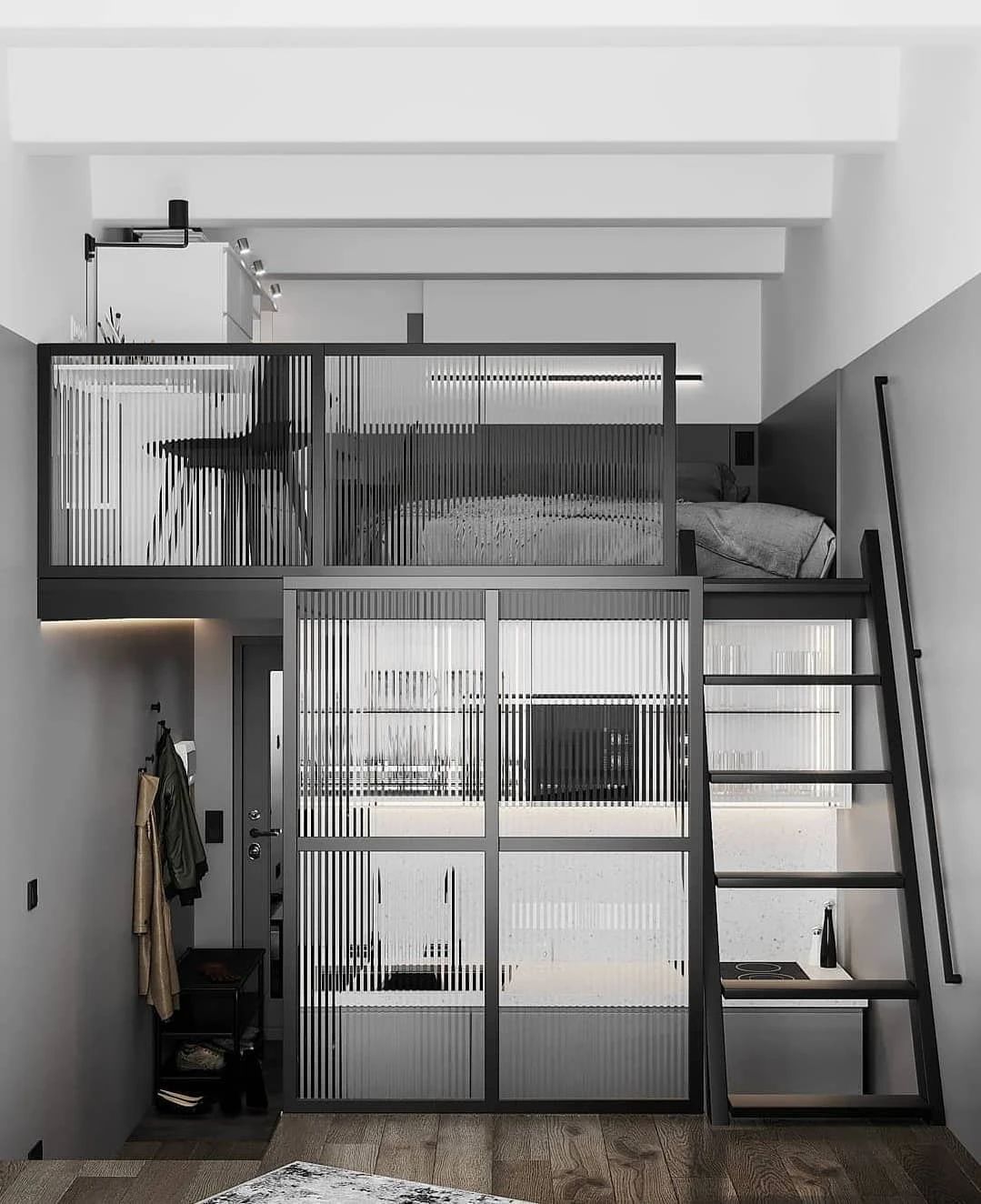 27㎡一居室小复式设计-0