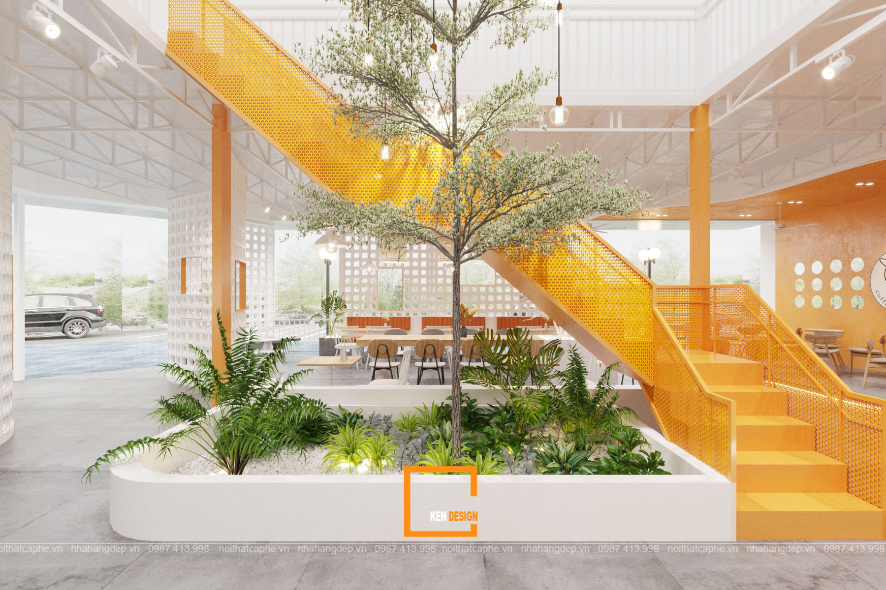 CoCo Coffee & Milktea咖啡馆及奶茶店设计丨越南丨KenDesign-19