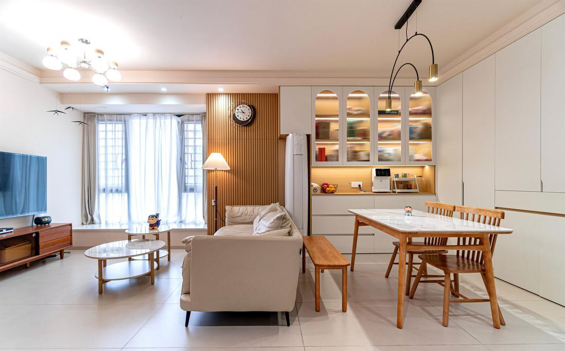 94㎡现代原木风三居室设计-9