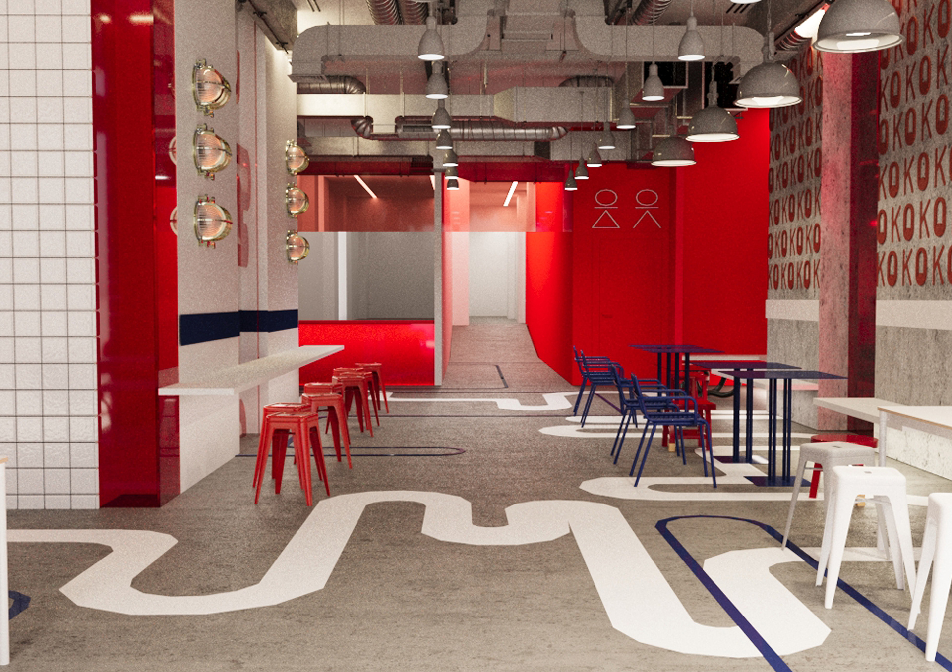 学习设计项目·咖啡馆“КОК”室内设计-5