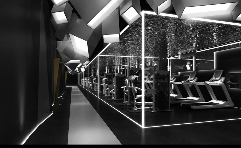 
超现代几何美学时尚风健身房 -2