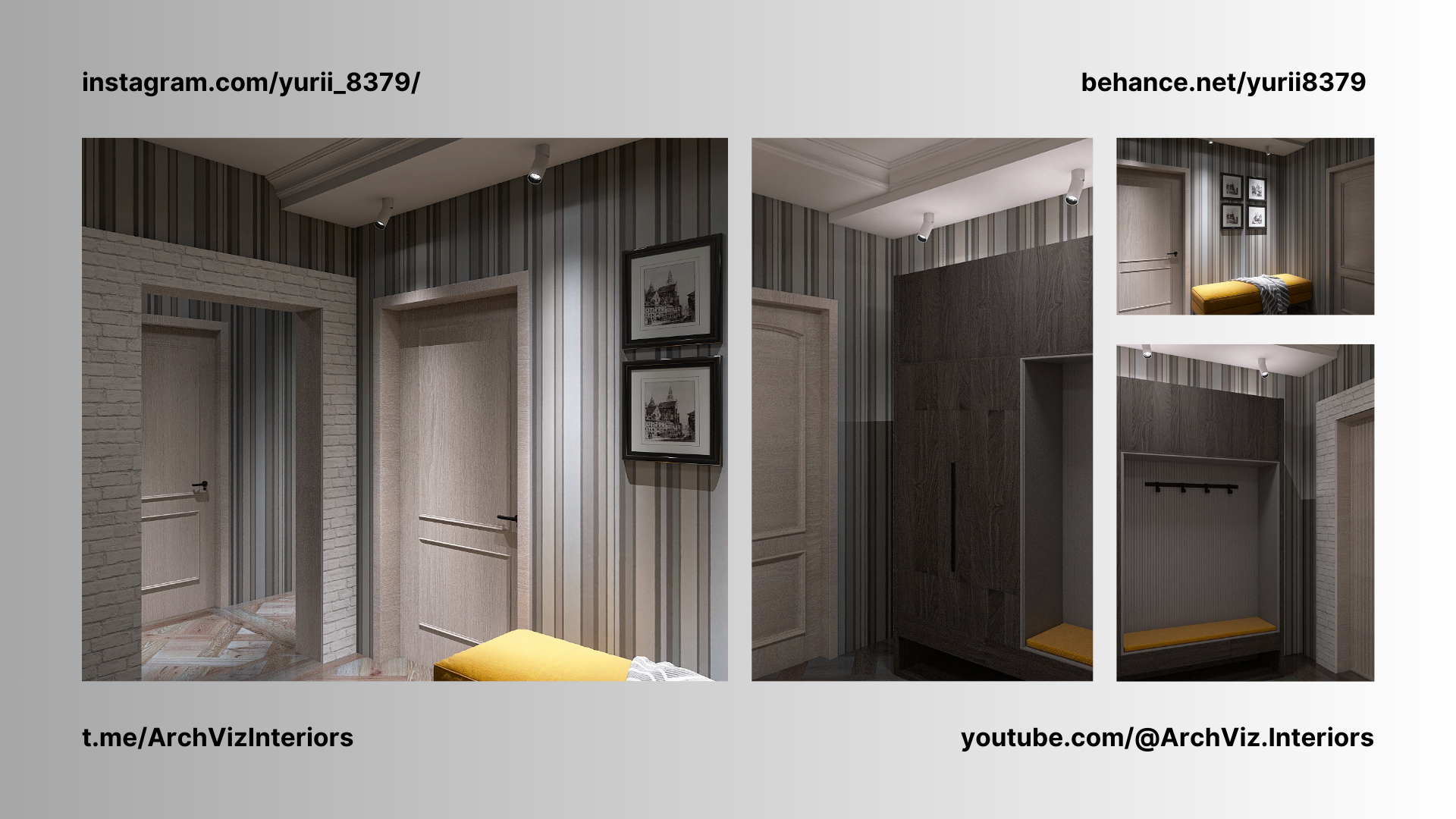 3D visualization of the hallway interior:-7