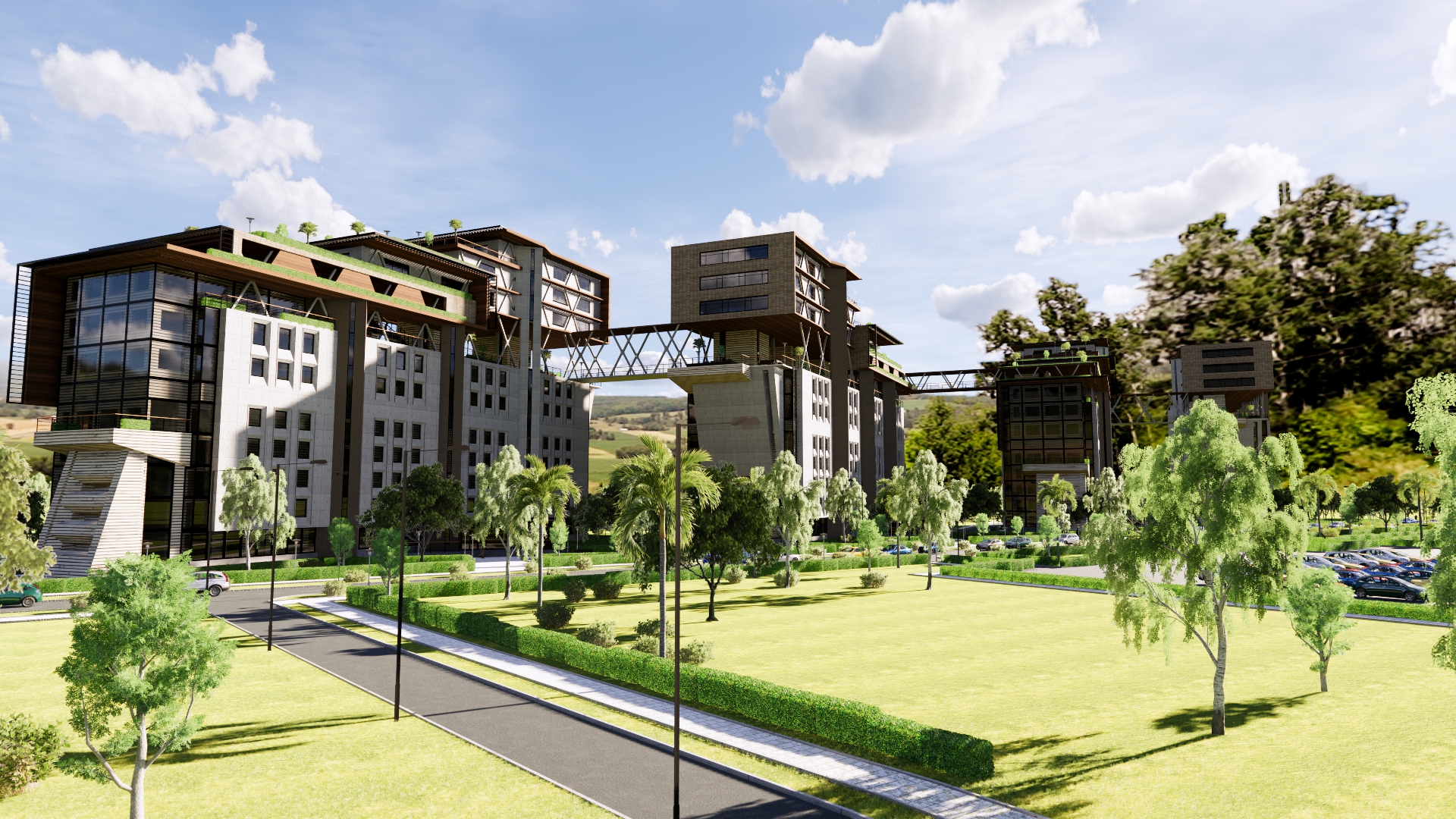 تصميم معماري ل4مباني اداريه وسكنيه في الشيخ زايد بمصر-11