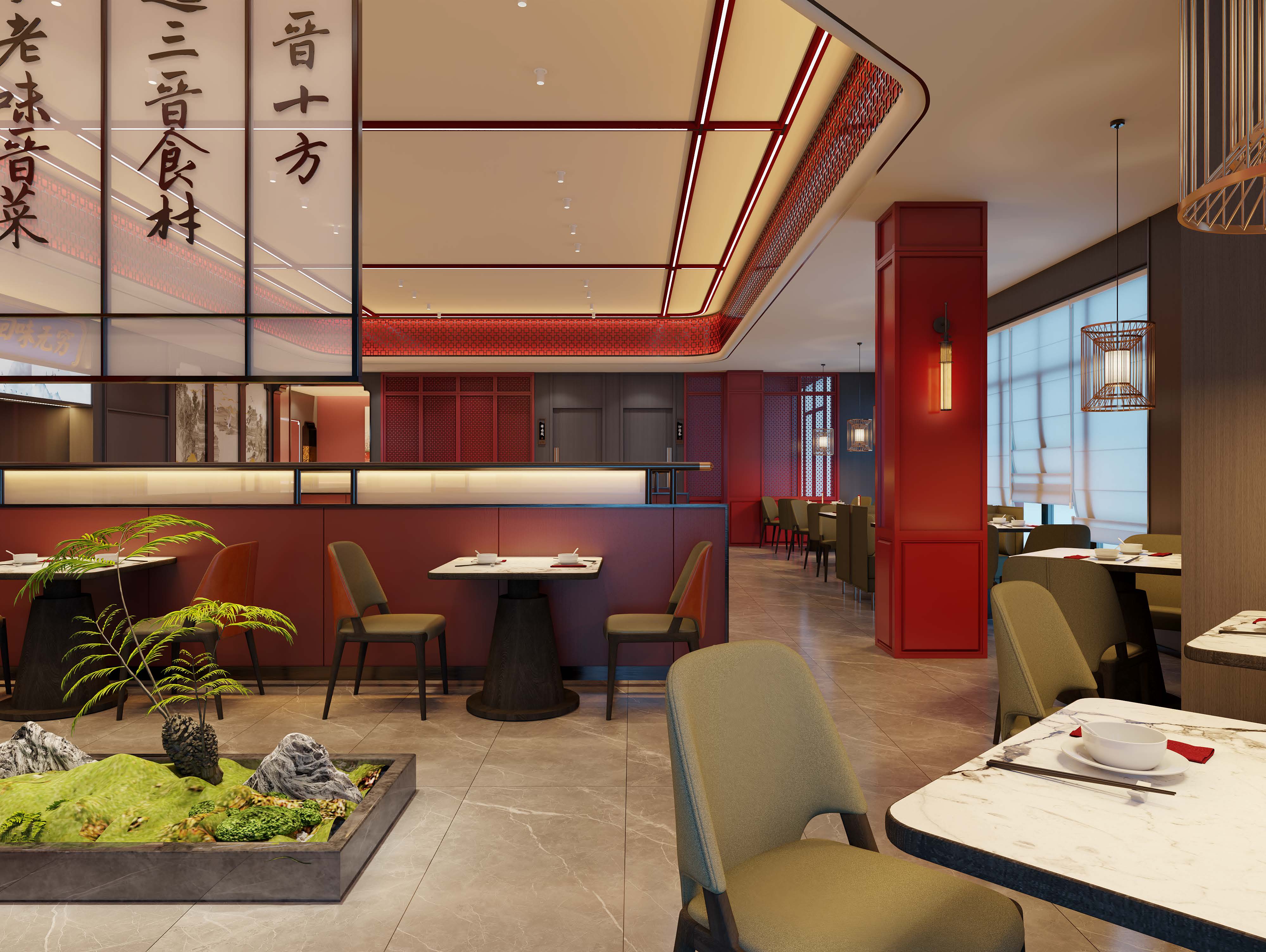 晋十方（晋南菜）太原店丨中国太原丨富厚美学空间设计-9