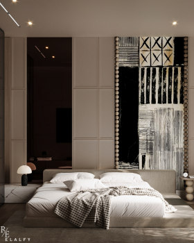 Modern Bedroom Interior | Warm Minimal Design