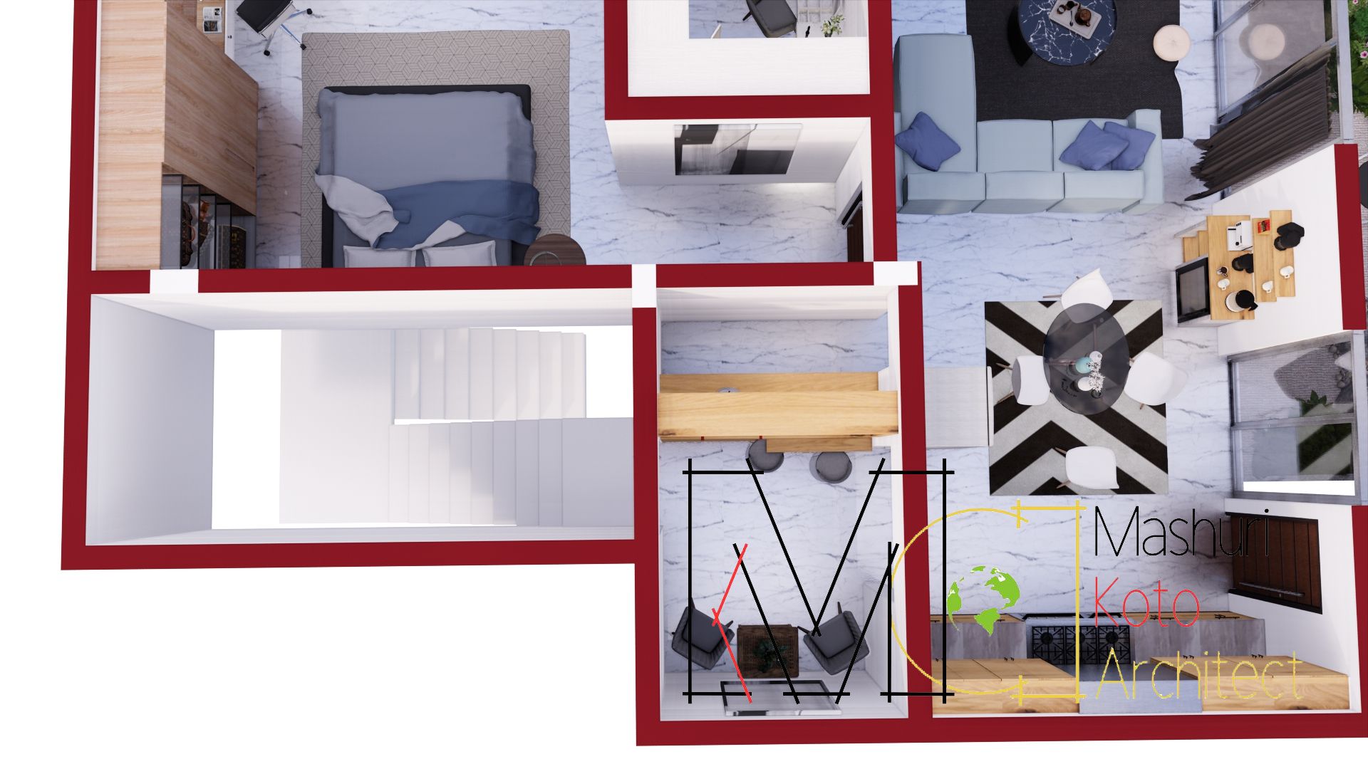 Apartment Spatial Arrangement Design - Qatar-1