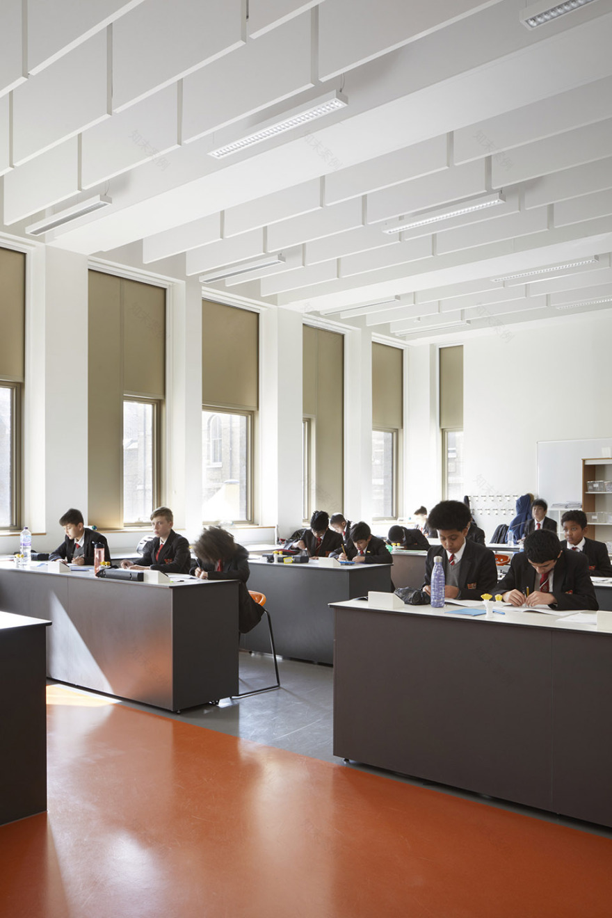 伦敦中央基金会男子学校丨英国伦敦丨HawkinsBrown-32