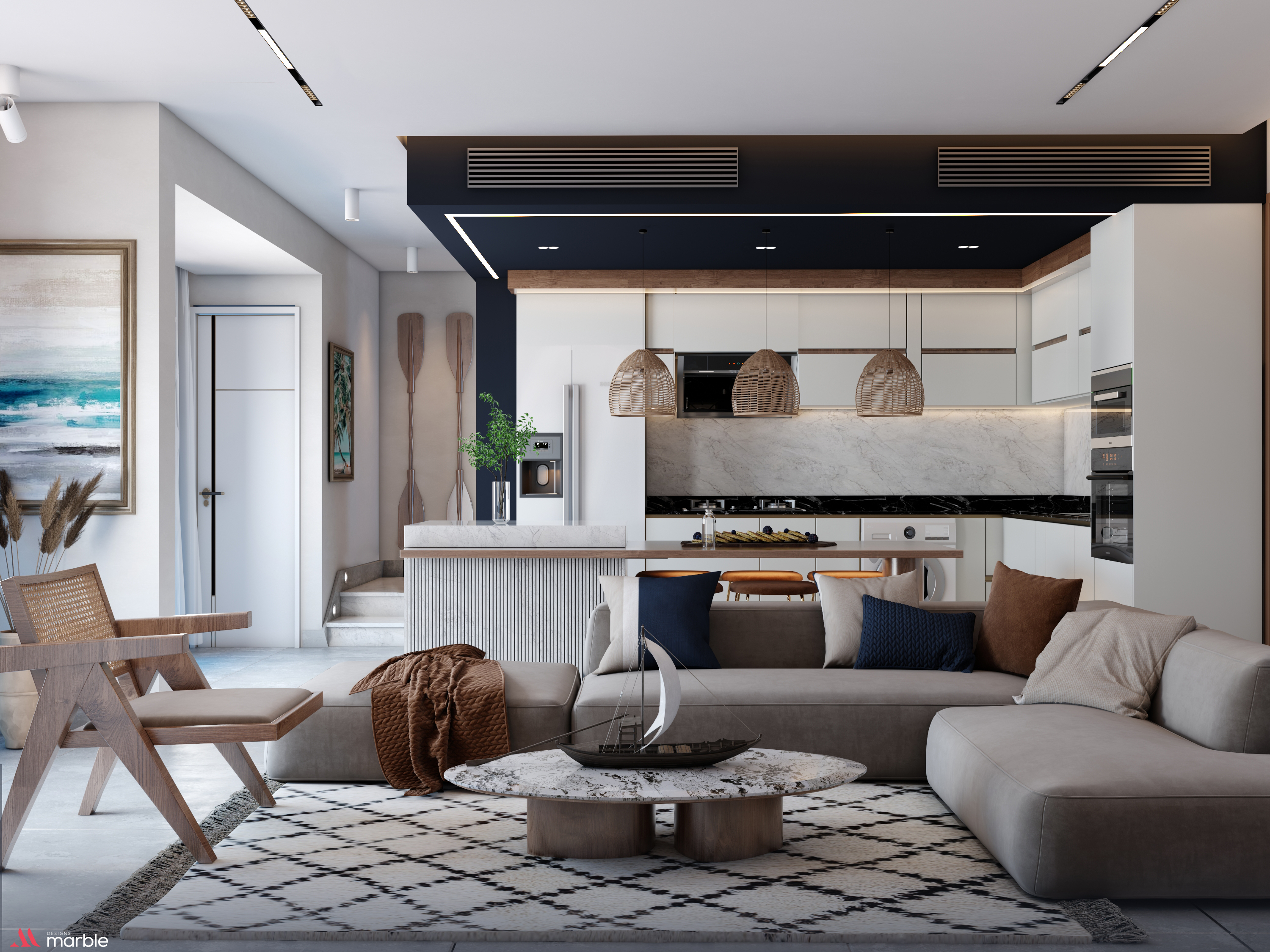 海岸接待与厨房丨Rana Hamdy-5