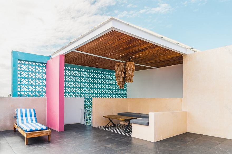 墨西哥蓝色卡门公寓丨Metro Arquitectos-4