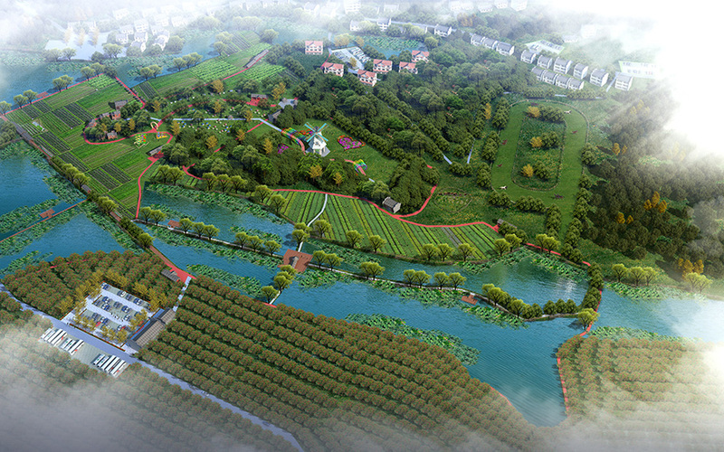 乡村规划设计案例鸟瞰图-3