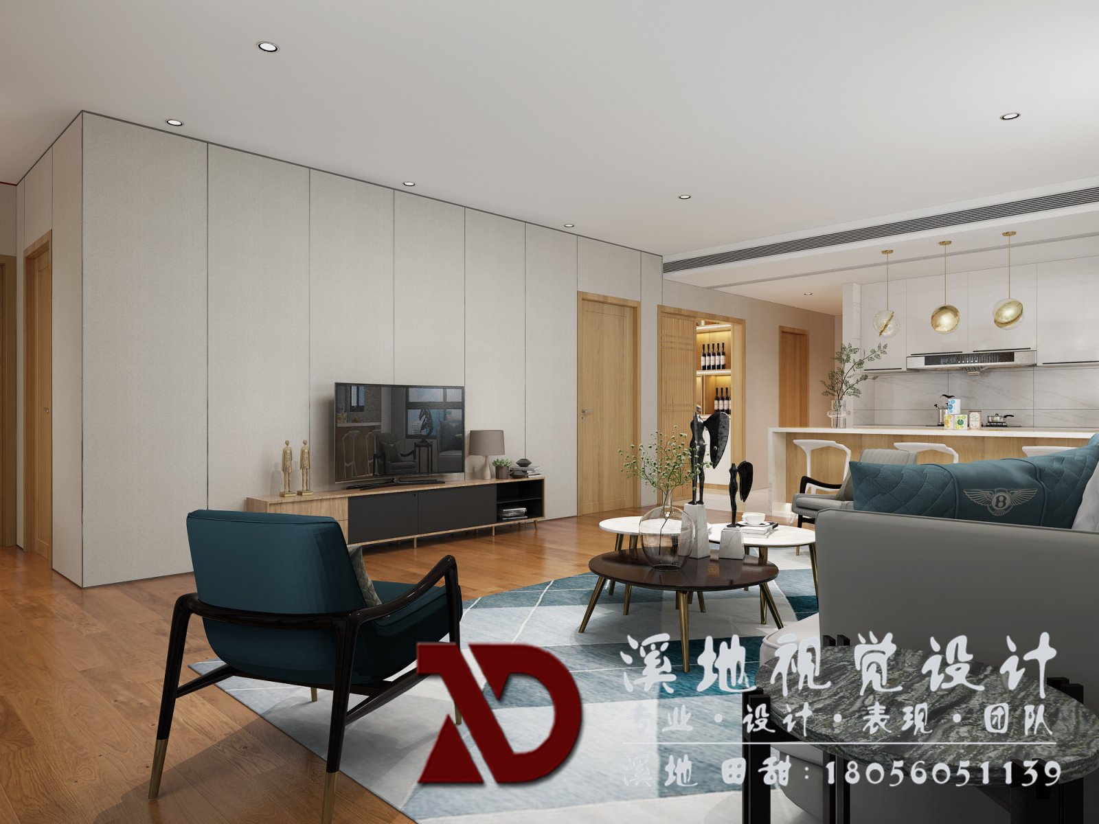 溪地视觉设计 现代家装样板房-1