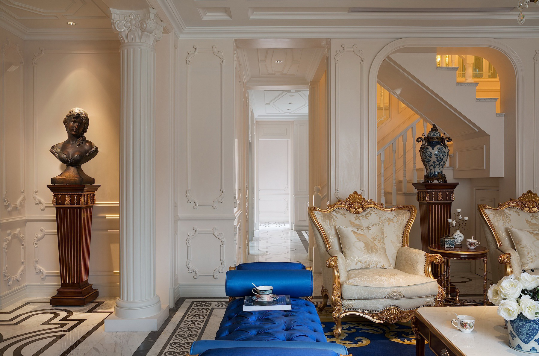 MAX出品独家 山东东营万芳园小区B户型别墅样板间(法式)-9