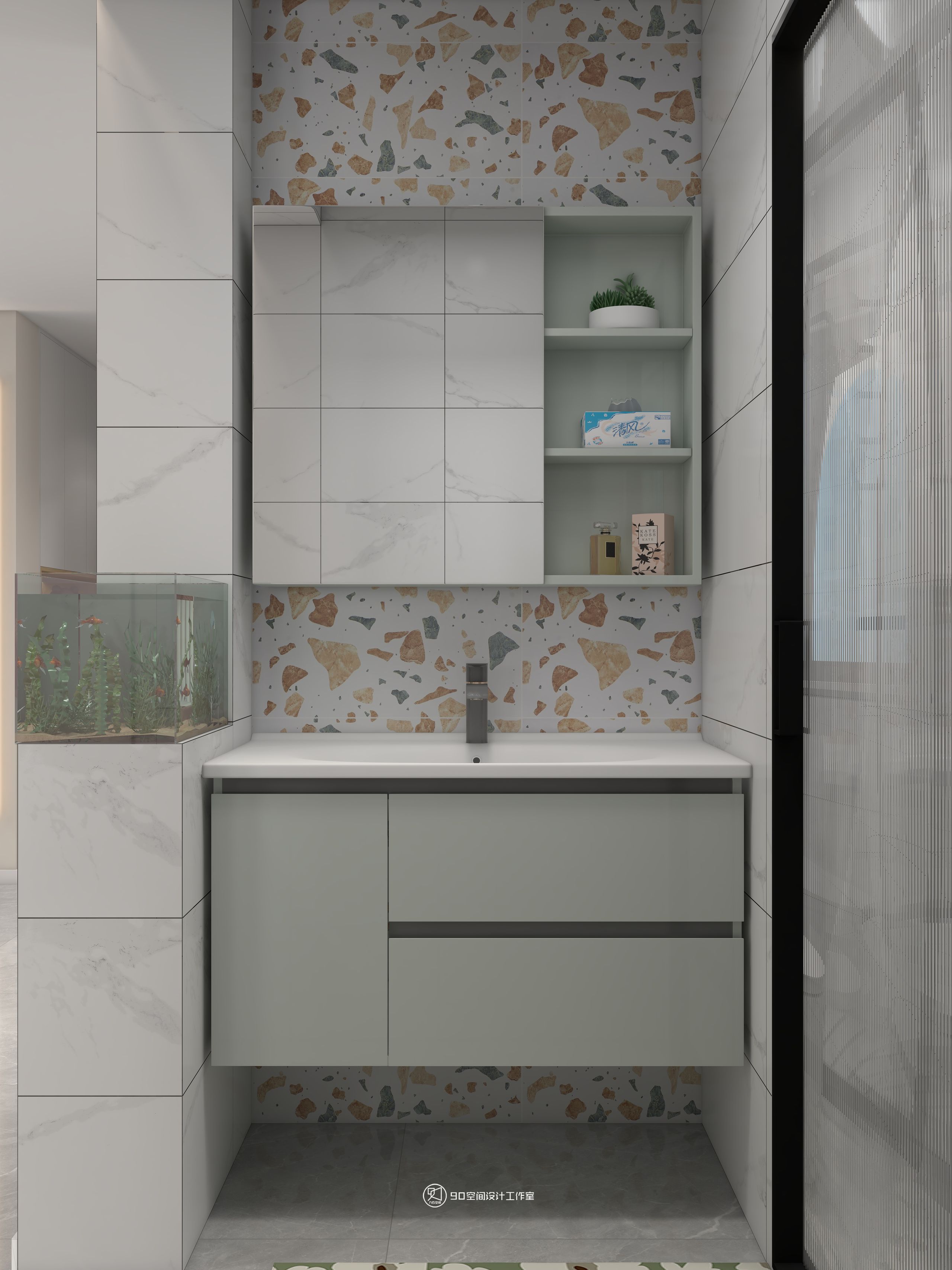 棉花糖奶油风格113 平方 3 室 2 厅 1 卫丨90 空间设计-37