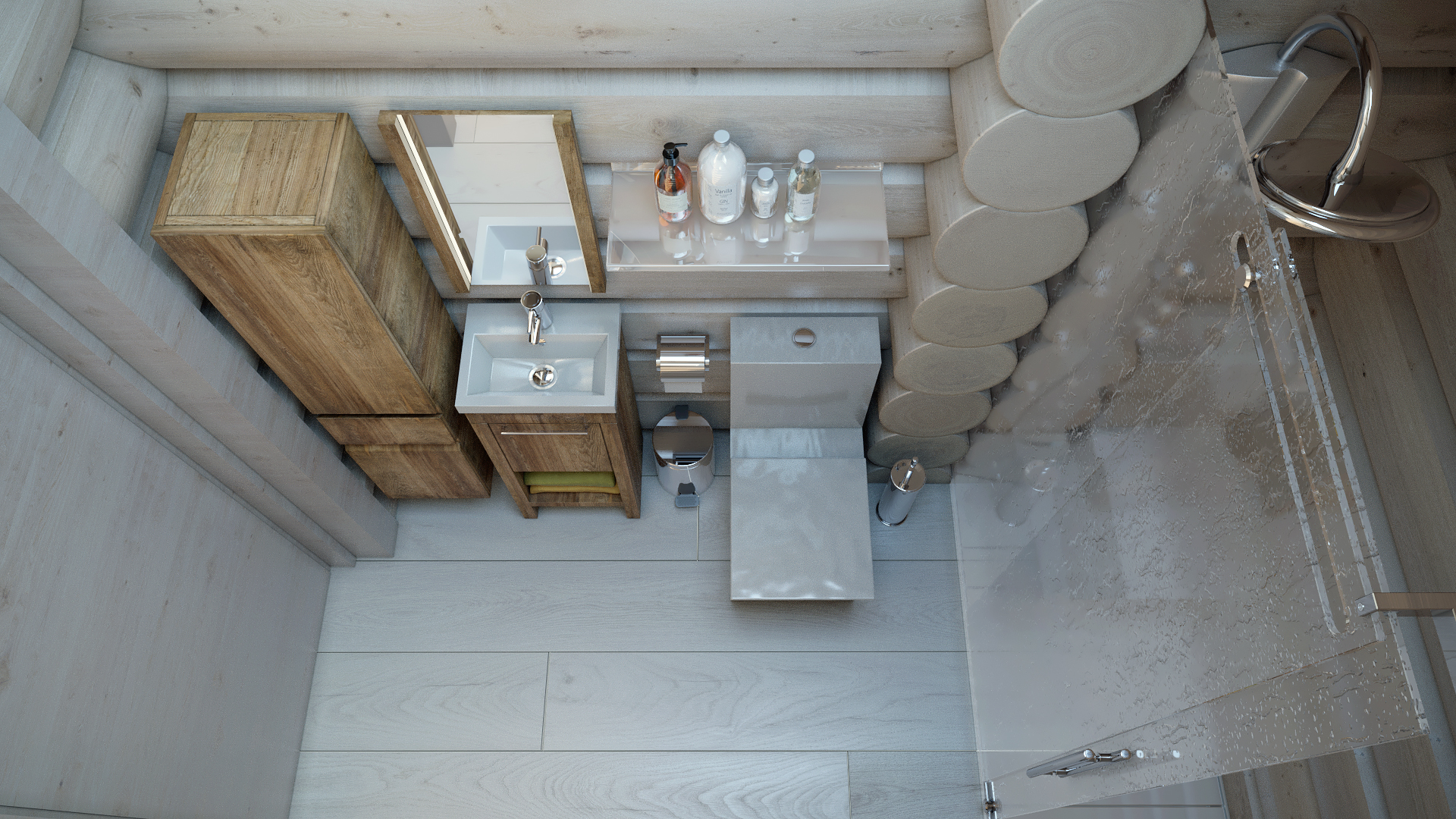 Варианты интерьера в срубе.-31