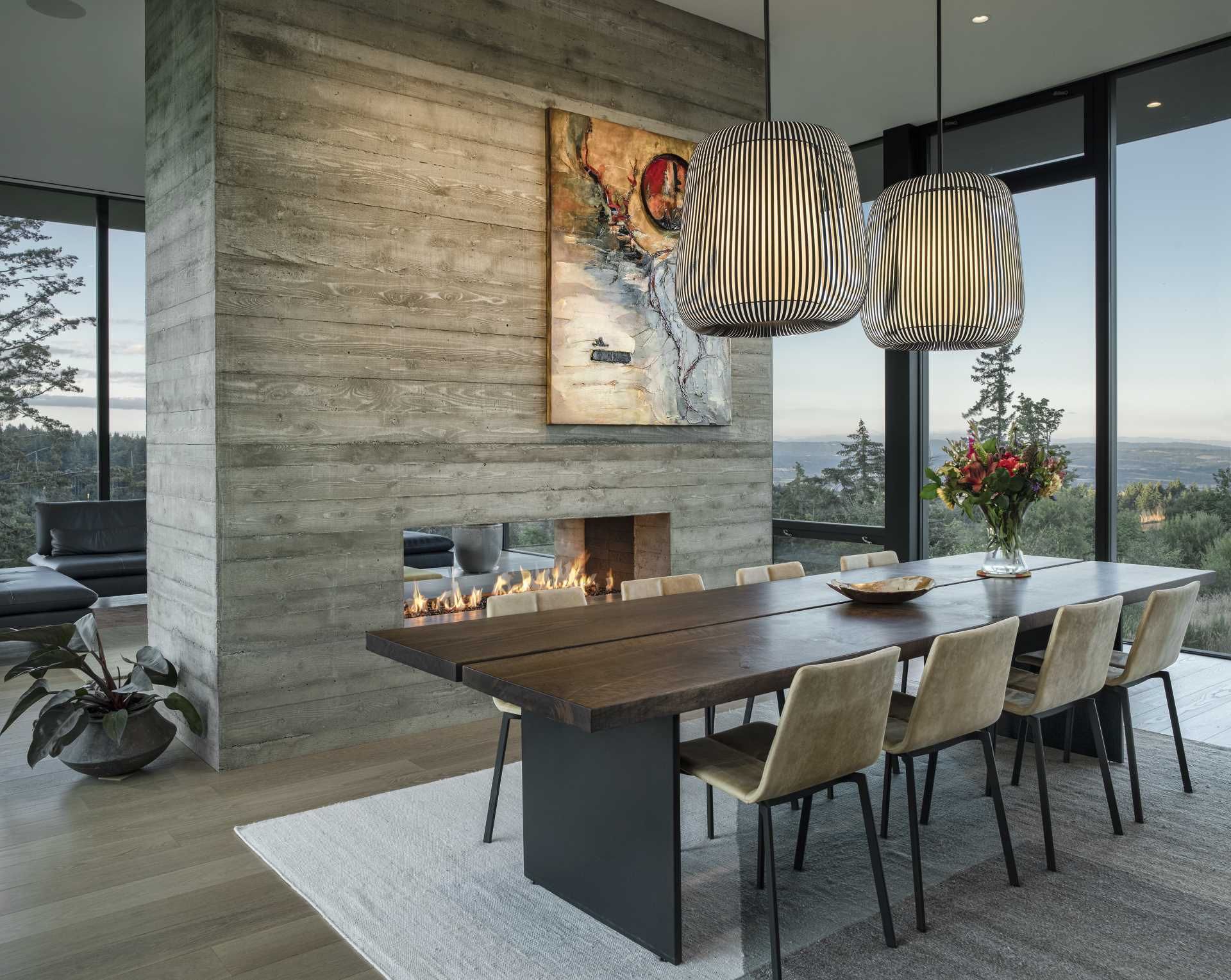 山景之中的现代宽幅住宅设计丨美国俄勒冈丨Scott Edwards Architecture-15