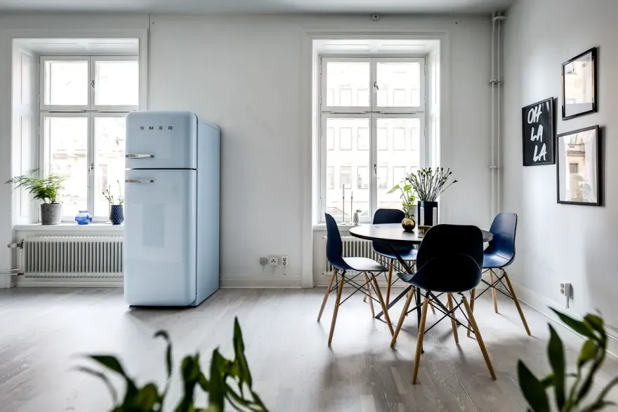 蓝调开放空间,一室两厅的完美融合-2