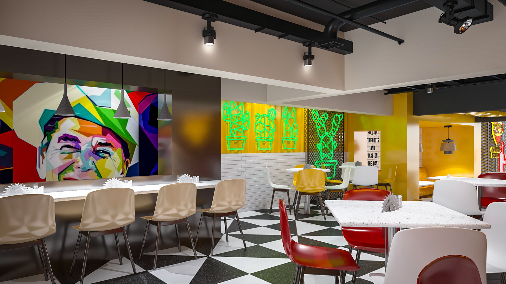 COWBOY & APACHE RESTAURAN 餐厅设计丨埃及丨E H A B I S H A K DESIGNS-11