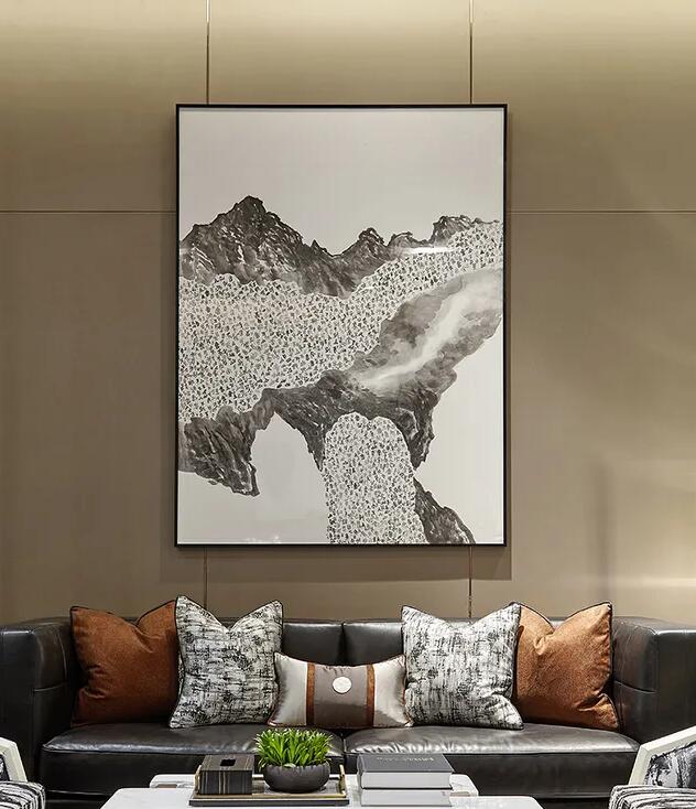 客厅玄关立体装饰画现代轻奢餐厅挂画简约抽象艺术装置画样板间-8