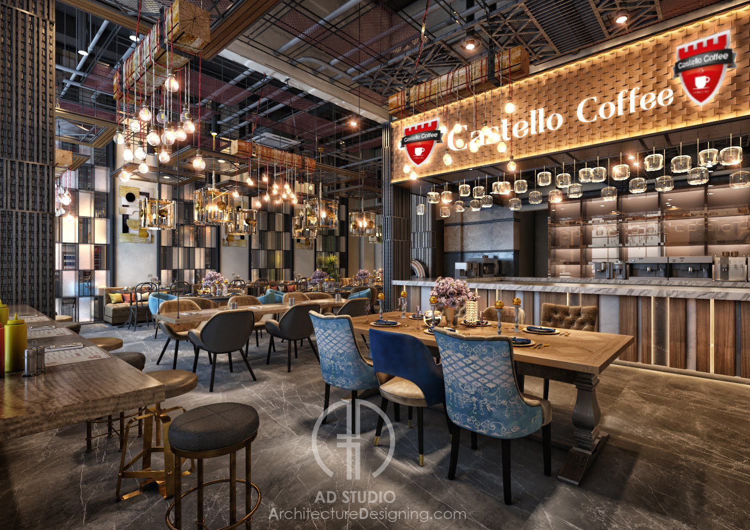 现代咖啡店室内设计丨沙特阿拉伯丨AD 工作室-6