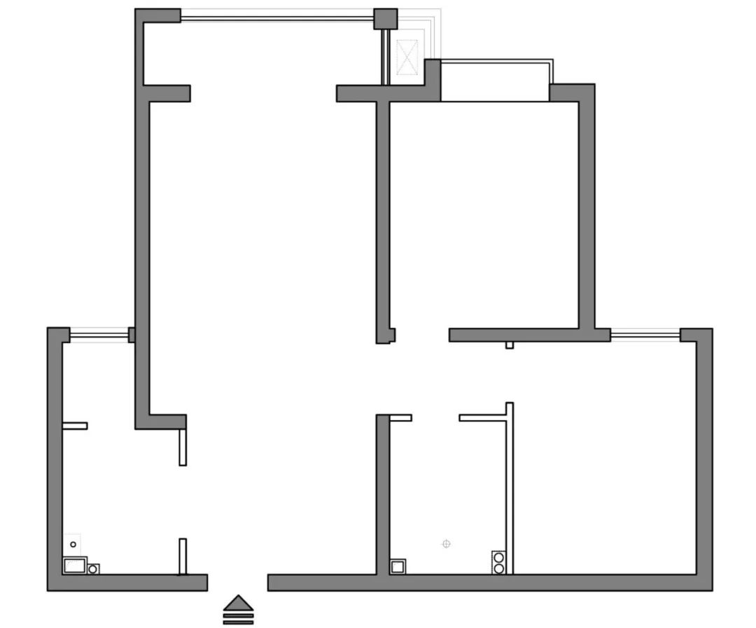 92㎡一人居,起居室,岛台加三分离,满满日系风-2
