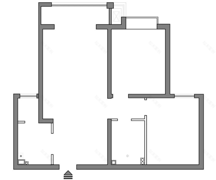 92㎡一人居,起居室,岛台加三分离,满满日系风-2