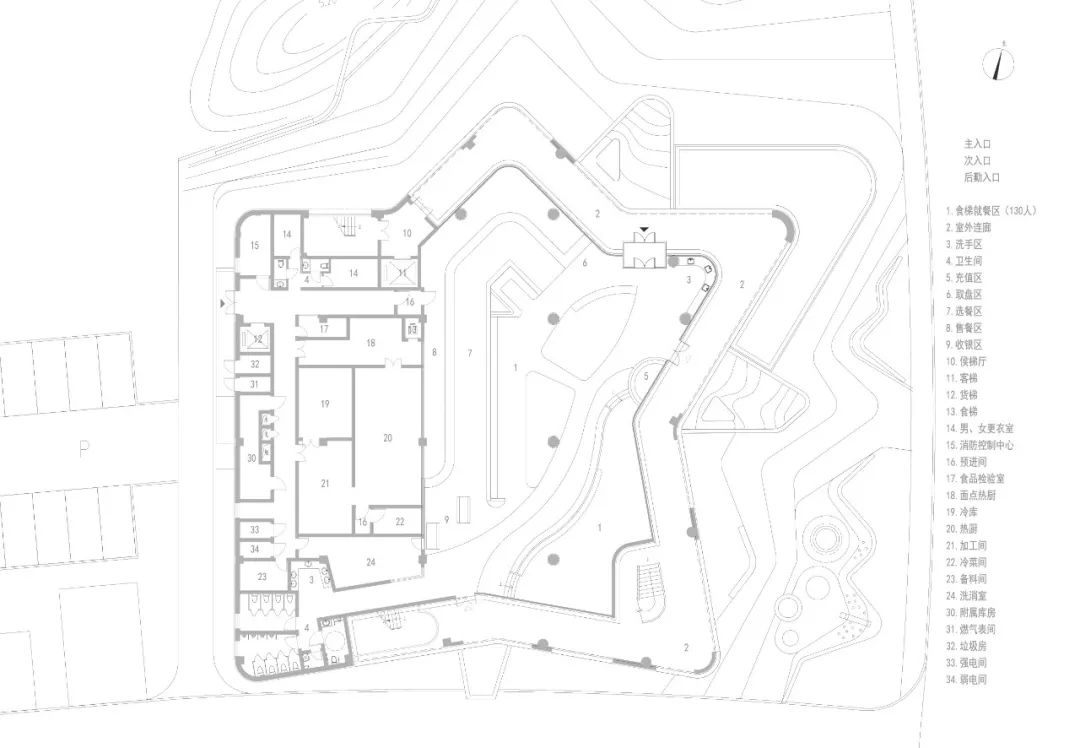 秦皇岛北北美食中心——海星造型的白色建筑空间-104