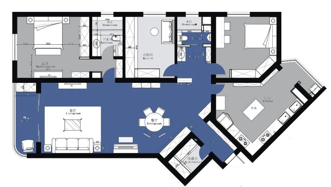 境远装饰 | 150㎡轻奢风,浓浓的艺术气息-18