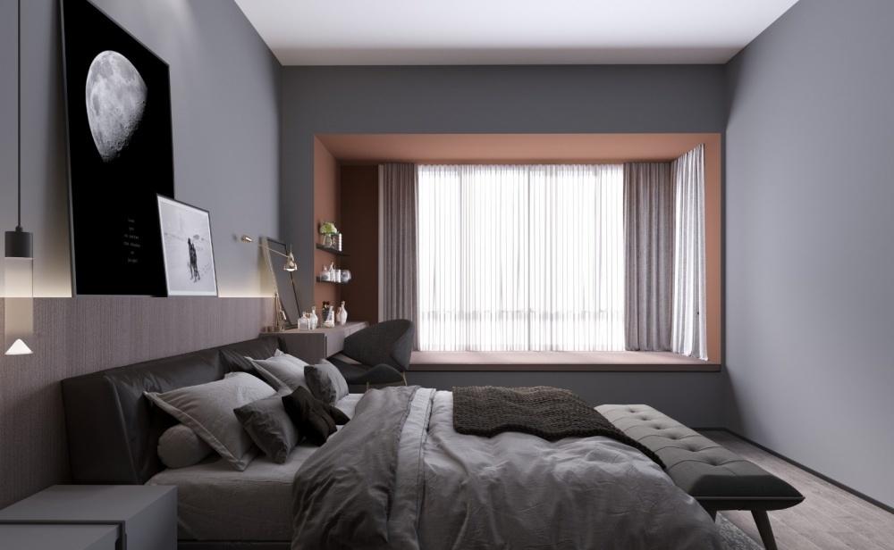 半日·现代简约,无主光源设计,个性斜顶,空间质感饱满-18