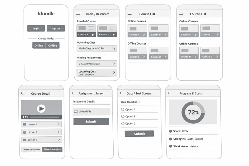 Idoodle eLearning App设计-54