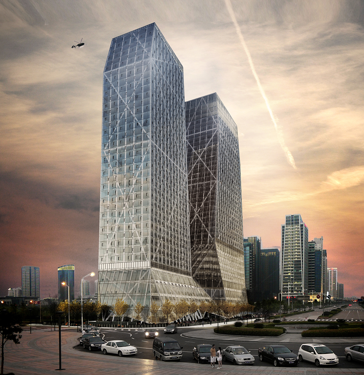 杭州 V 塔楼——现代金融中心的绿色地标-22