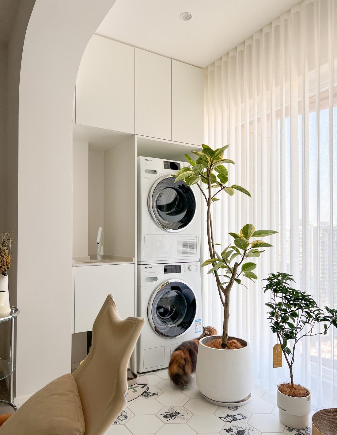 奶油北欧风精装房改造,90 后新人的温馨二人居-11