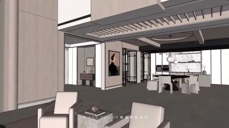 尊道新作|合肥『文一·塘溪津门』1000㎡折衷主义别墅,专治豪宅审美疲劳。-119