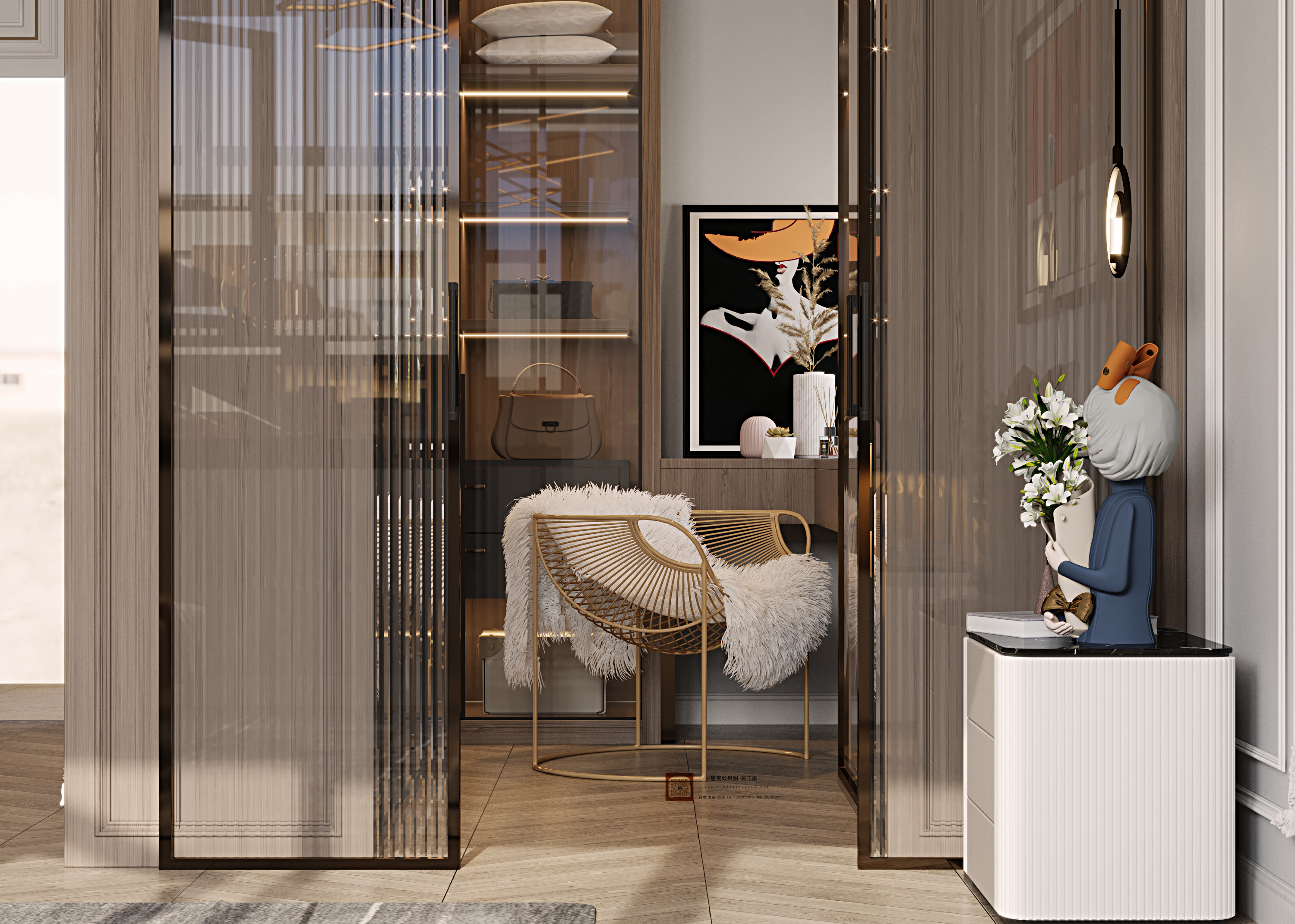 自然之美,简美式平层设计-25