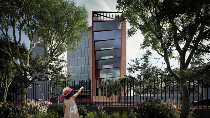 “旋转之塔”办公楼设计丨墨西哥丨Revolution Architects-6