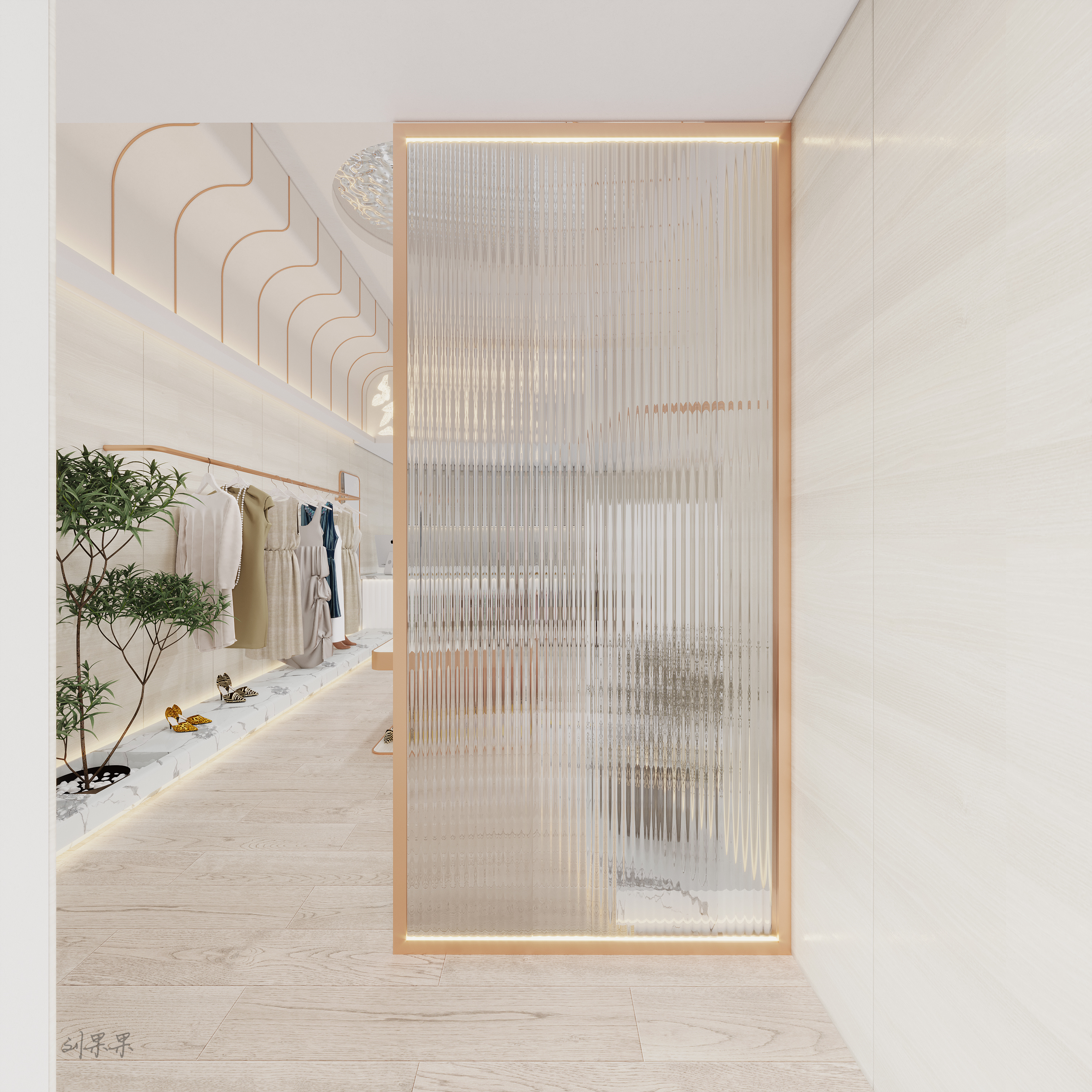 玩转材质和色彩的现代服装店设计合集-4