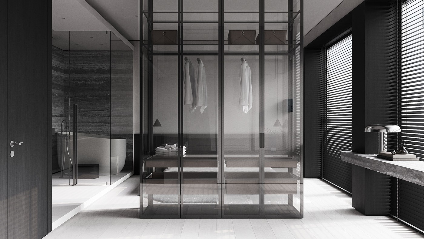 黑灰调子，极致简约空间！-19