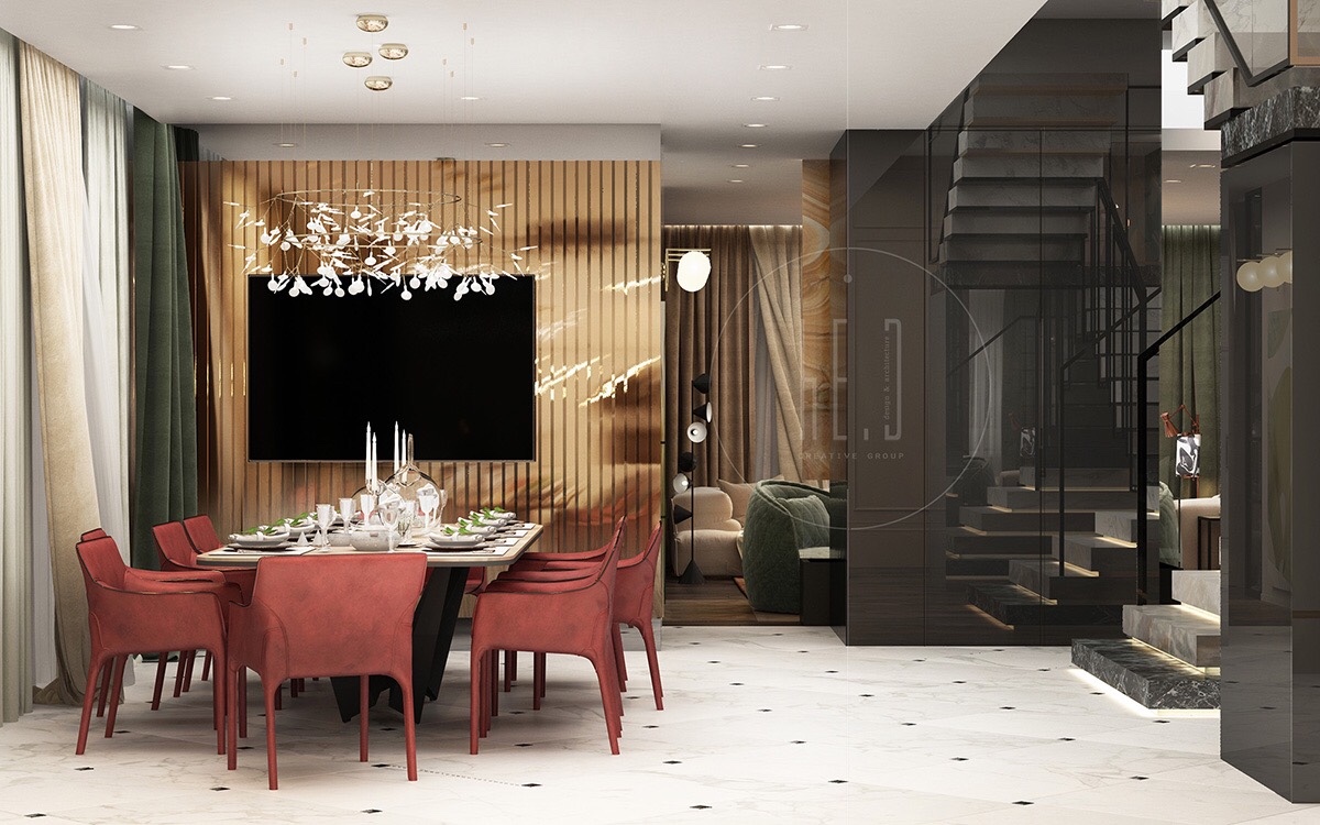 红+黄+绿 三色构造优雅复古家居 | he.D group-3