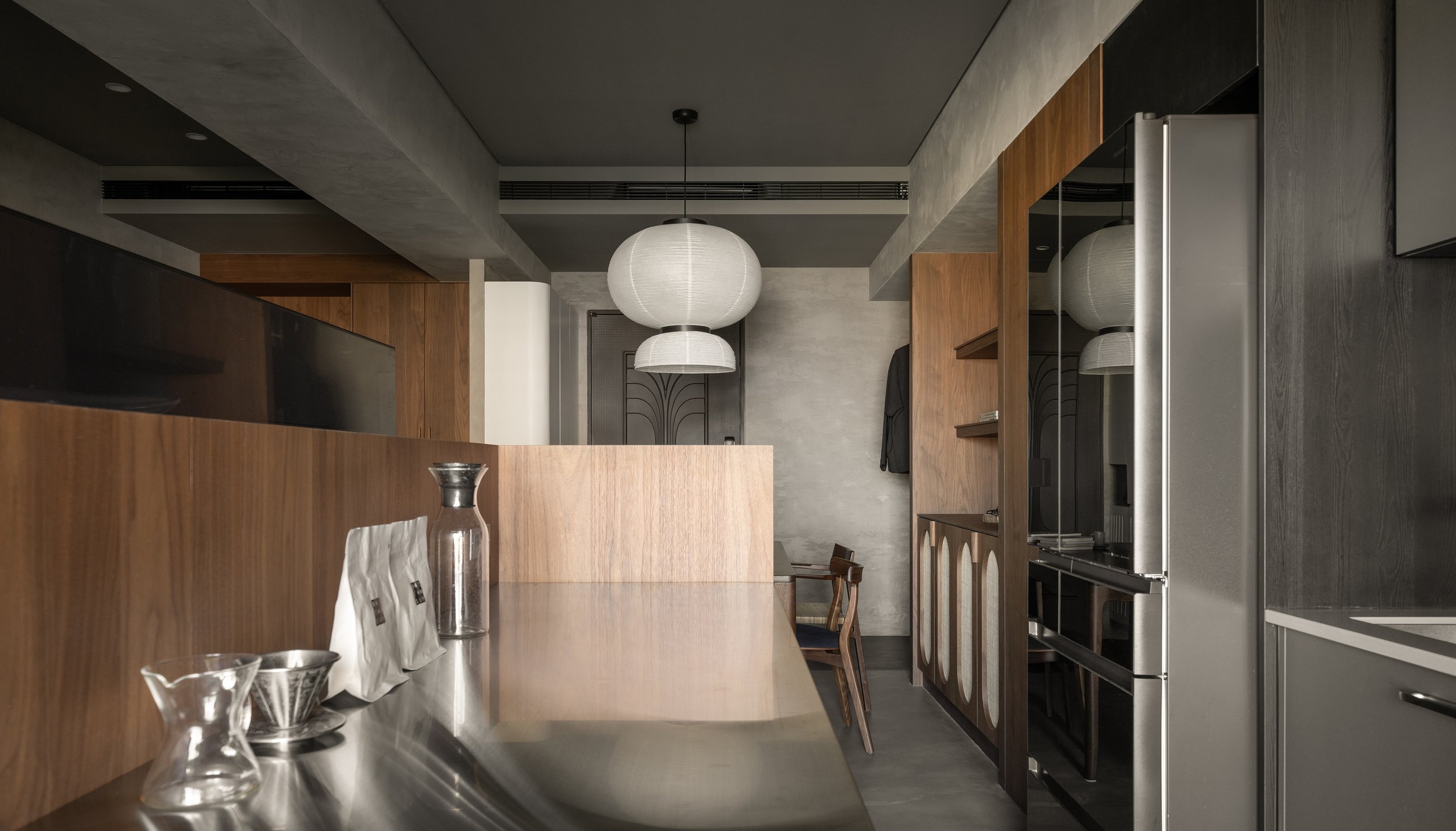 木介空间设计 | 胡桃木色的经典搭配，内敛高级！-7