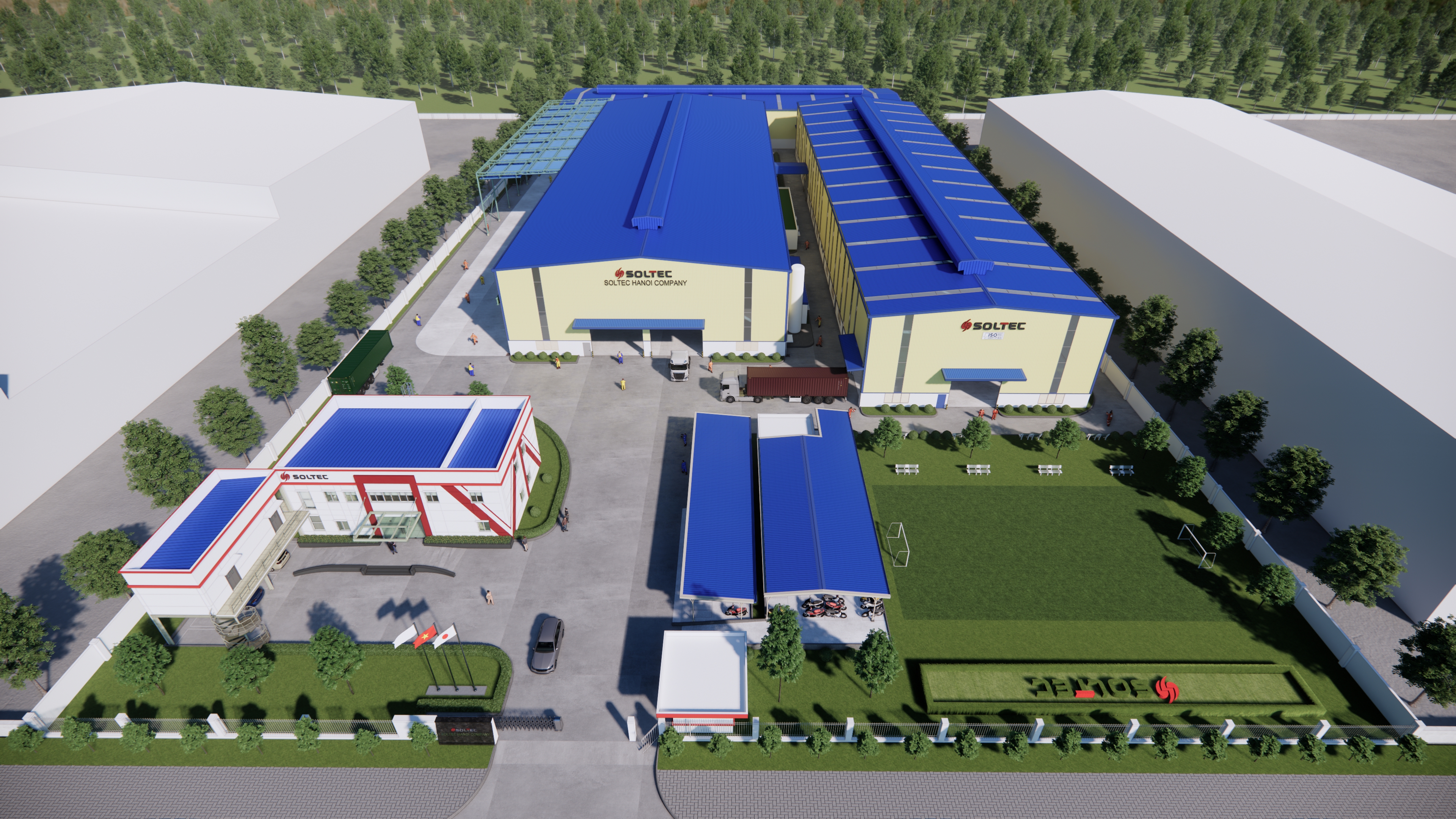 2025 0306 Nhà văn phòng làm mới Soltec + Mái che-0