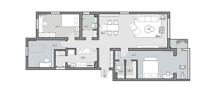 舍弃多余装饰，104㎡适老化简约风，重新定义退休生活本质-28