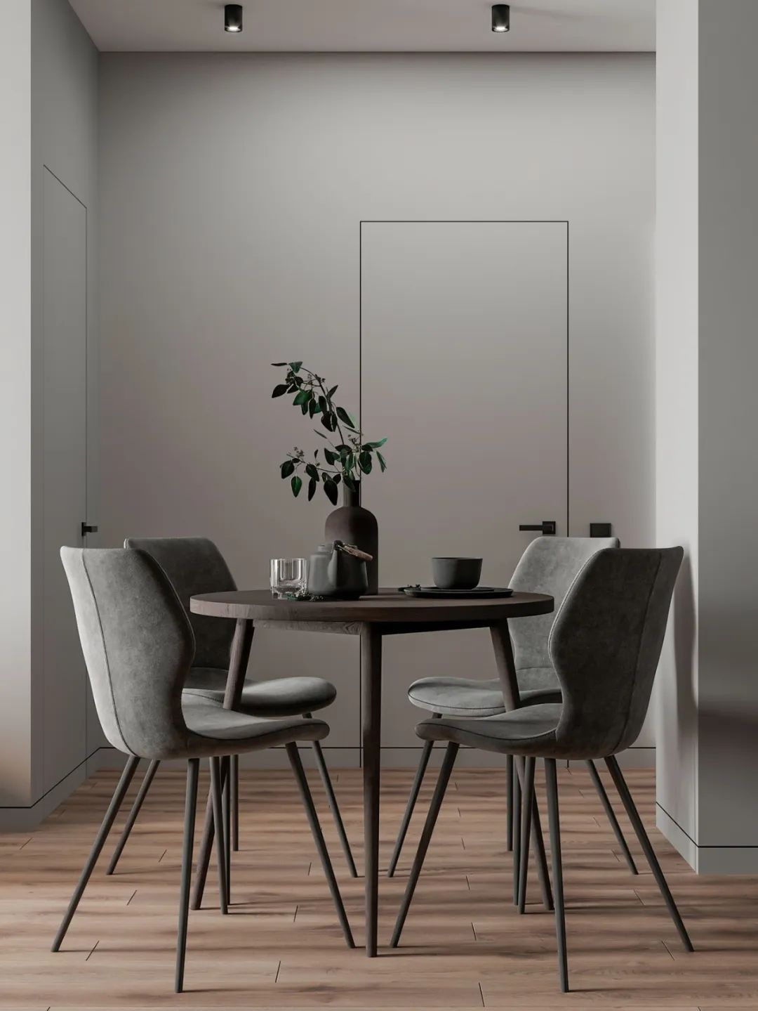 木灰色简约公寓丨Marina Bessmertnaya-42