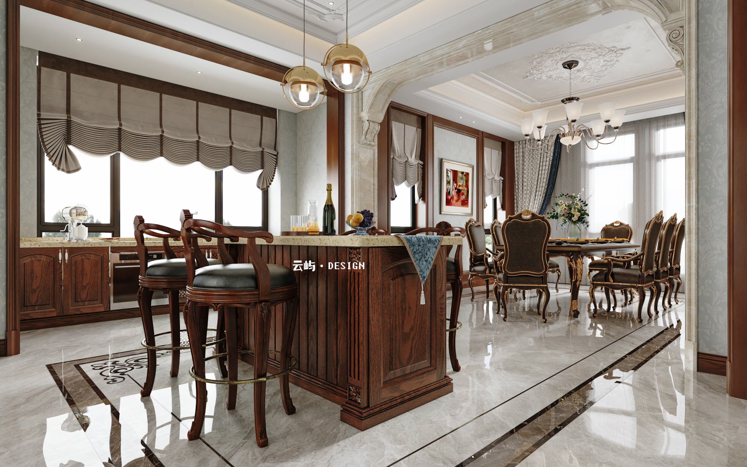 现代轻奢大平层,美式合集-33